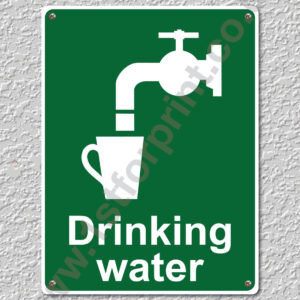 1 Drinking Water Health & Safety Metal Wall Sign A5 Printed High Quality