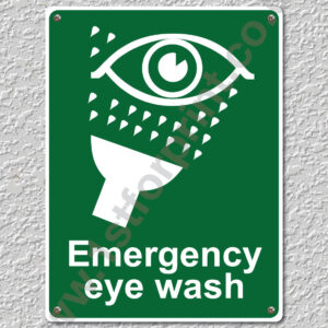 1 Emergency Eye Wash v2 Health & Safety Metal Wall Sign A5 Printed High Quality