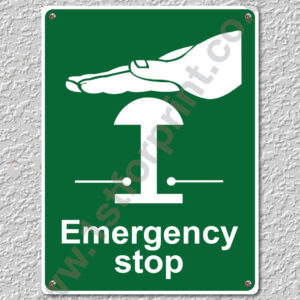 1 Emergency Stop Health & Safety Metal Wall Sign A5 Printed High Quality