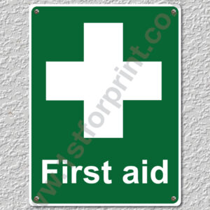 1 First Aid Health & Safety Metal Wall Sign A5 Printed High Quality