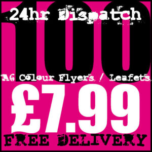 100 A6 Full Colour Digital Printed Flyers / Leaflets High Quality 24hr Dispatch