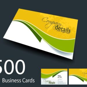 500 Full Colour Double Sided Business Cards printed on 350gsm board 24hr service