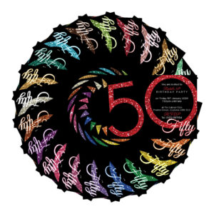 50th Birthday Party Premium Invite - 24 A6 Invitation Pack