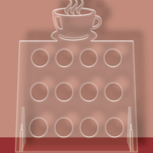 Coffee Pod Holder Clear Laser Cut Acrylic Perspex Holds 12 - 24hr Dispatch