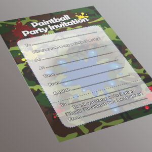 Paintball Party Invite - 20 A5 Invitation Pack