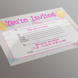 Party Invitation - 20 A5 Invitation Pack