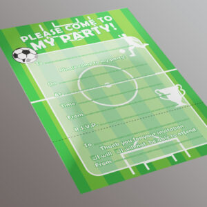 Please Come To My Party Football Theme - 20 A5 Invitation Pack