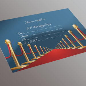Red Carpet Birthday Party Invitation - 20 A5 Invitation Pack