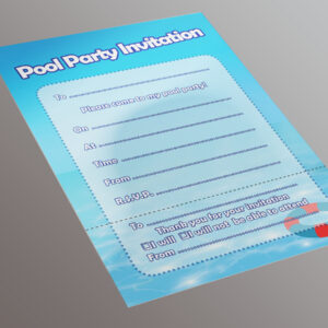Swimming Pool Party Invitation - 20 A5 Invitation Pack