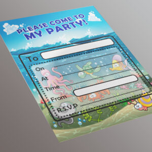 Under The Sea Party Invitation - 20 A5 Invitation Pack